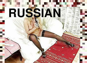 masturbação, orgasmo, russo, maduro, mulher-madura, hardcore, mãe, dedos, loira, fudendo