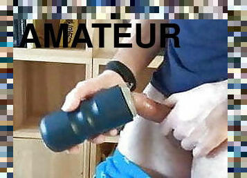 papa, poilue, masturbation, orgasme, amateur, ejaculation-sur-le-corps, énorme-bite, jouet, gay, maison