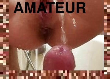 baignade, pisser, chatte-pussy, amateur, couple, douche, humide