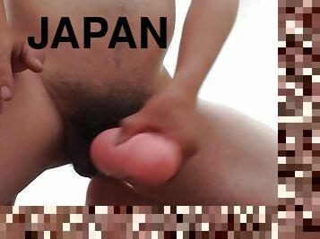 asiático, peluda, amador, gay, japonesa, punheta, sozinho