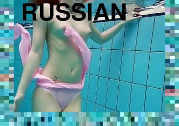 baden, russin, babe, junge, abisolieren, europäische, euro, schwimmbad, schwester, dusche