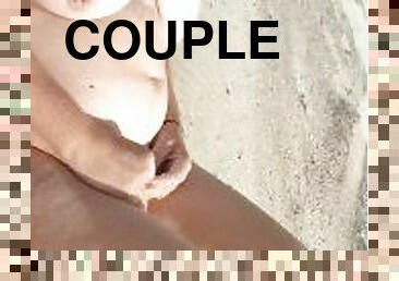 gros-nichons, masturbation, pisser, public, femme, amateur, milf, maison, couple, plage