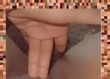 masturbation, chatte-pussy, amateur, ébène, ados, belle-femme-ronde, solo, humide, réalité