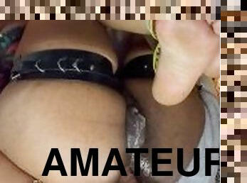 traseiros, masturbação, orgasmo, esguincho, amador, anal, ébona, brinquedo, primeira-vez, rabo