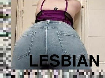 kencing, lesbian-lesbian, celana-dalam-wanita, jeans