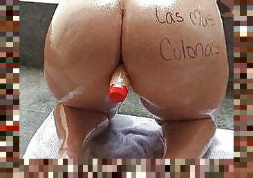 culo, cuatro-patas, enorme, masturbación, mayor, orgasmo, anal, hardcore, latino, regordeta