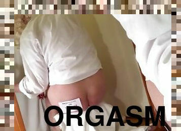 traseiros, masturbação, orgasmo, amador, anal, gozando, fantasia, sozinho, pernas