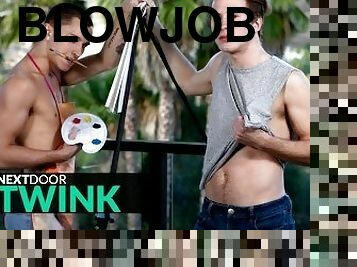 Twunk Painter Rides His Masterpiece's Cock - NextDoorTwink
