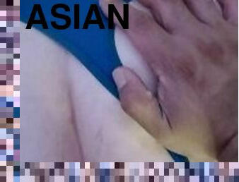 asiatisk, röv, doggy-style, fitta-pussy, amatör, blandade-raser, par, bbw, knubbig, flickvän