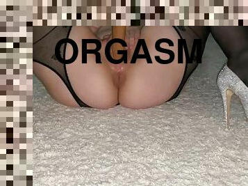 traseiros, masturbação, orgasmo, cona-pussy, esguincho, esposa, brinquedo, pés, meias, excitante