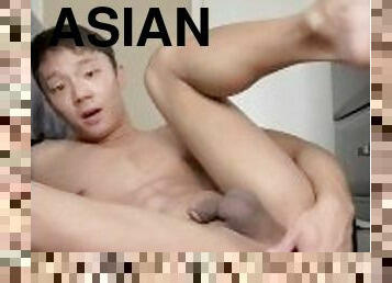 asiatique, fisting, énorme, masturbation, amateur, anal, ejaculation-sur-le-corps, jouet, gay, secousses