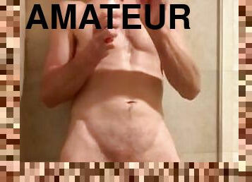 baignade, masturbation, amateur, mature, gay, douche, solo, fumer