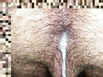 Hairy Arab hole full of cum 