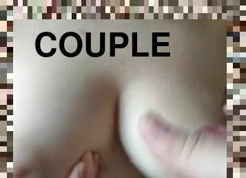 Masturbation - Male POV Cum on Big Tits