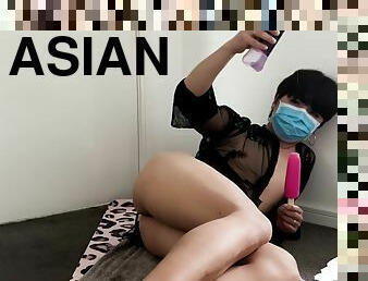 Sexy and horny Asian femboy needs cock to get fucked