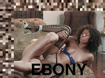 Ebony Misty Stone Gets Stuffed In Her Pussy By A White Guy