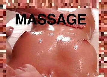 Hot masseuse and virgin girl massage