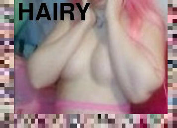 Kawaii pink hair slut does drooly ahegao wearing fishnets for daddy