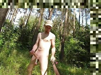 Naked Wood Wank