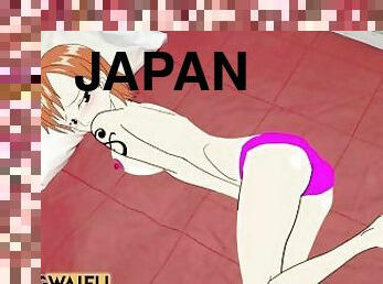 onani, japans, røv-booty, anime, hentai