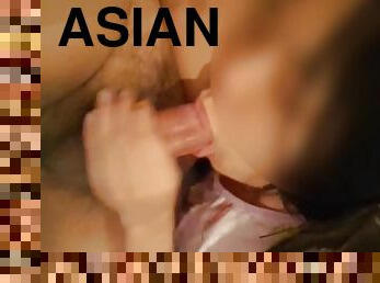 asiatique, vieux, écolière, étudiante, amateur, fellation, ejaculation-sur-le-corps, maison, couple, thaï