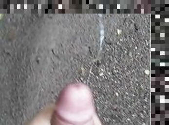 masturbation, en-plein-air, public, amateur, ejaculation-sur-le-corps, point-de-vue, solo