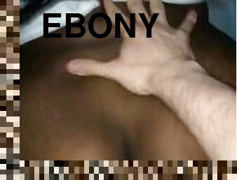 Ebony takes white dick doggystyle