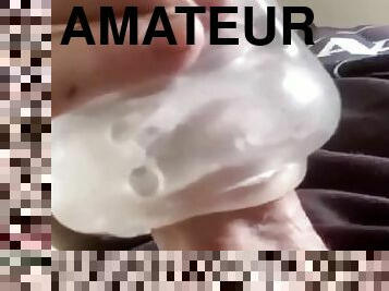 Pumping cum inside new fleshlight toy