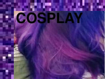 Purple hair hot slut makes me cum quick