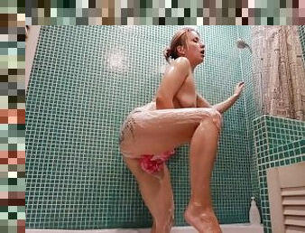 // The camera in the shower filmed me masturbating in secret from my husband // 4k // Andre Love //