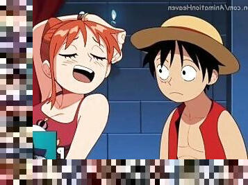 ONE PIECE-NAMI SEDUCES LUFFY TO SAVE HIS TREASURE AND RECEIVES A DELICIOUS UNCENSORED HENTAI FUCK+ s