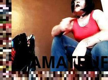 Solo Strict FTM  In Drag Domination Spanking POV With  Face Sitting