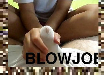 mastubasi, blowjob-seks-dengan-mengisap-penis, handjob-seks-dengan-tangan-wanita-pada-penis-laki-laki, sudut-pandang, sperma, putih, celana-dalam