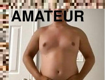 amador, adolescente, gay, dançando, sozinho, provocando