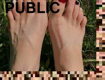 public, amateur, milf, pieds, point-de-vue, fétiche, solo, orteils