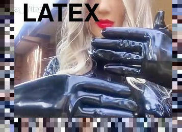 gay, latex, sozinho, campainha, máscara, borracha