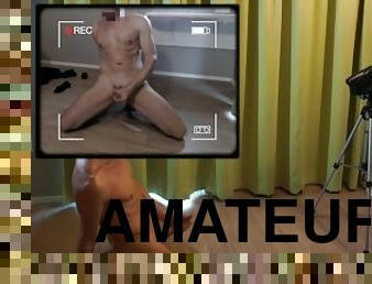 masturbation, amateur, ejaculation-sur-le-corps, ados, solo