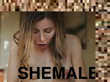 Guy gets fucked by shemale gf