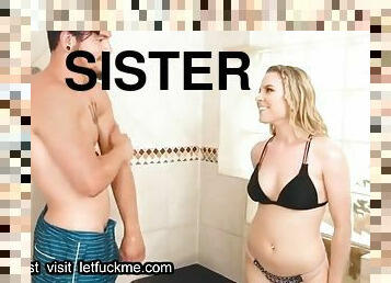 Anal stepbrother drills cute stepsister in the shower