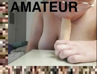 cul, grosse, masturbation, amateur, jouet, belle-femme-ronde, salope, gode, solo