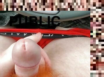 masturbation, publik, amatör, strand, bil, ensam