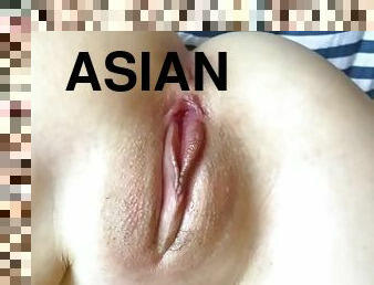 asiatisk, store-patter, onani, fisse-pussy, sprøjte, milf, japans, par, koreansk, røvhul