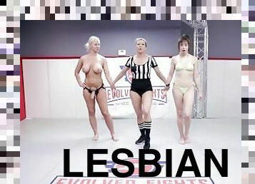 strapon, lesbiana, wresling