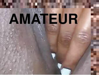 masturbação, orgasmo, cona-pussy, amador, ébona, pov, excitante, doce, sozinho, buraco-de-cu