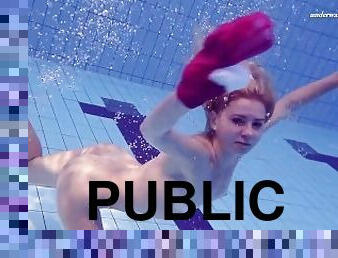 Elena Proklova shows how sexy can one be alone in the pool