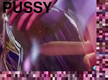 cul, chatte-pussy, hardcore, 3d, brunette