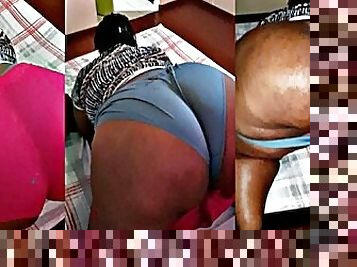 traseiros, amador, ébona, mulher-madura, penetração-de-braço, bbw, pov, rabo