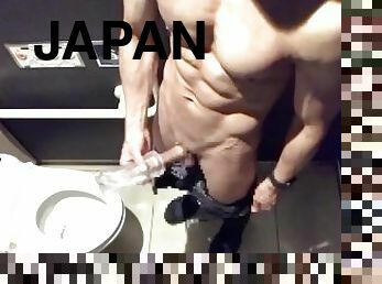 masturbaatio, gay, japanilainen, kamera, tirkistely, vessa