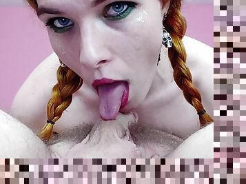 Redhead Goth Give Handsfree Wet Sloppy Throatjob Gets Massive Throatpie - Thegoddessoflust