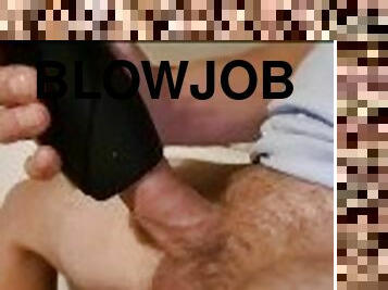 Cumming from blowjob machine POV CUMSHOT toy play PUBLIC